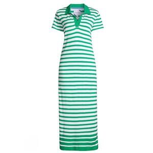 Addison Bay 100% Cotton Poplin Cabana Maxi Sundress Size L